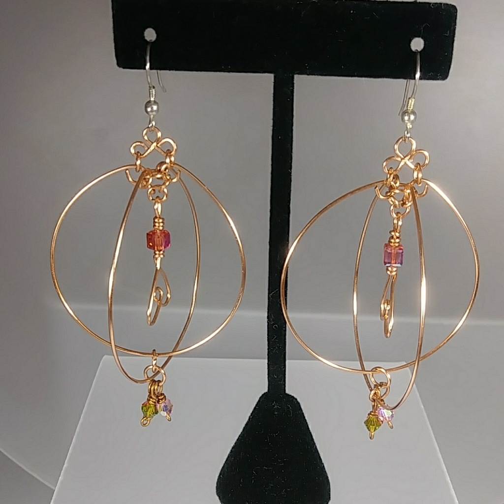 Amore Hearts / Grande Hoop Earrings, By Vekasy's